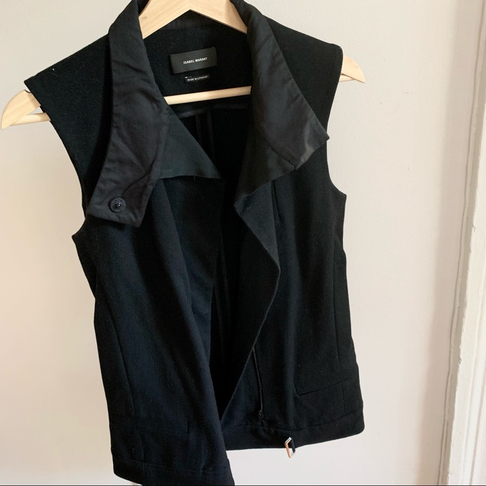 Isabel Marant Runway Wool Black Vest SZ 36